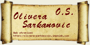 Olivera Šarkanović vizit kartica